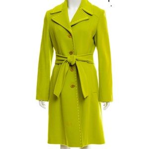 Moschino belted wool pea coat.